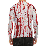 Dripping Blood Print Men's Long Sleeve Rash Guard