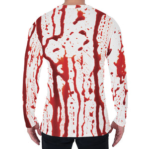 Dripping Blood Print Men's Long Sleeve T-Shirt