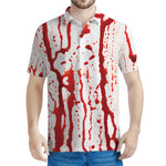 Dripping Blood Print Men's Polo Shirt