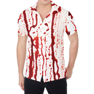 Dripping Blood Print Men's Shirt