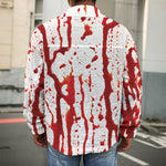 Dripping Blood Print Men's Shirt Jacket