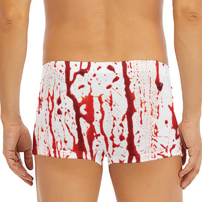 Dripping Blood Print Men's Short Boxer Briefs