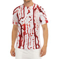 Dripping Blood Print Men's Short Sleeve Rash Guard