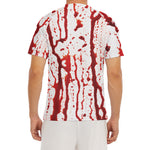 Dripping Blood Print Men's Short Sleeve Rash Guard