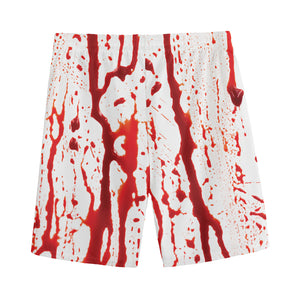 Dripping Blood Print Men's Sports Shorts