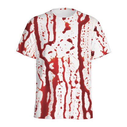 Dripping Blood Print Men's Sports T-Shirt