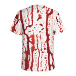 Dripping Blood Print Men's Sports T-Shirt