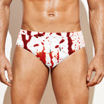 Dripping Blood Print Men's Swim Briefs