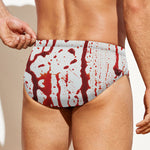 Dripping Blood Print Men's Swim Briefs