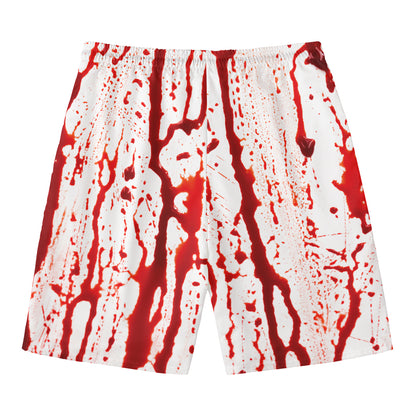 Dripping Blood Print Men's Swim Trunks