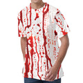 Dripping Blood Print Men's Velvet T-Shirt