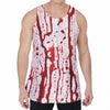 Dripping Blood Print Men's Velvet Tank Top