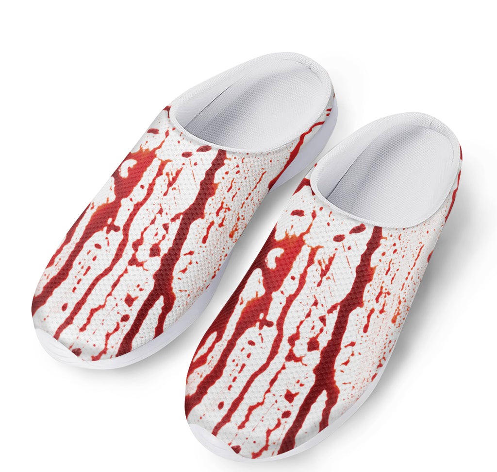 Dripping Blood Print Mesh Casual Shoes