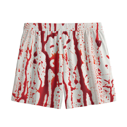 Dripping Blood Print Mesh Shorts