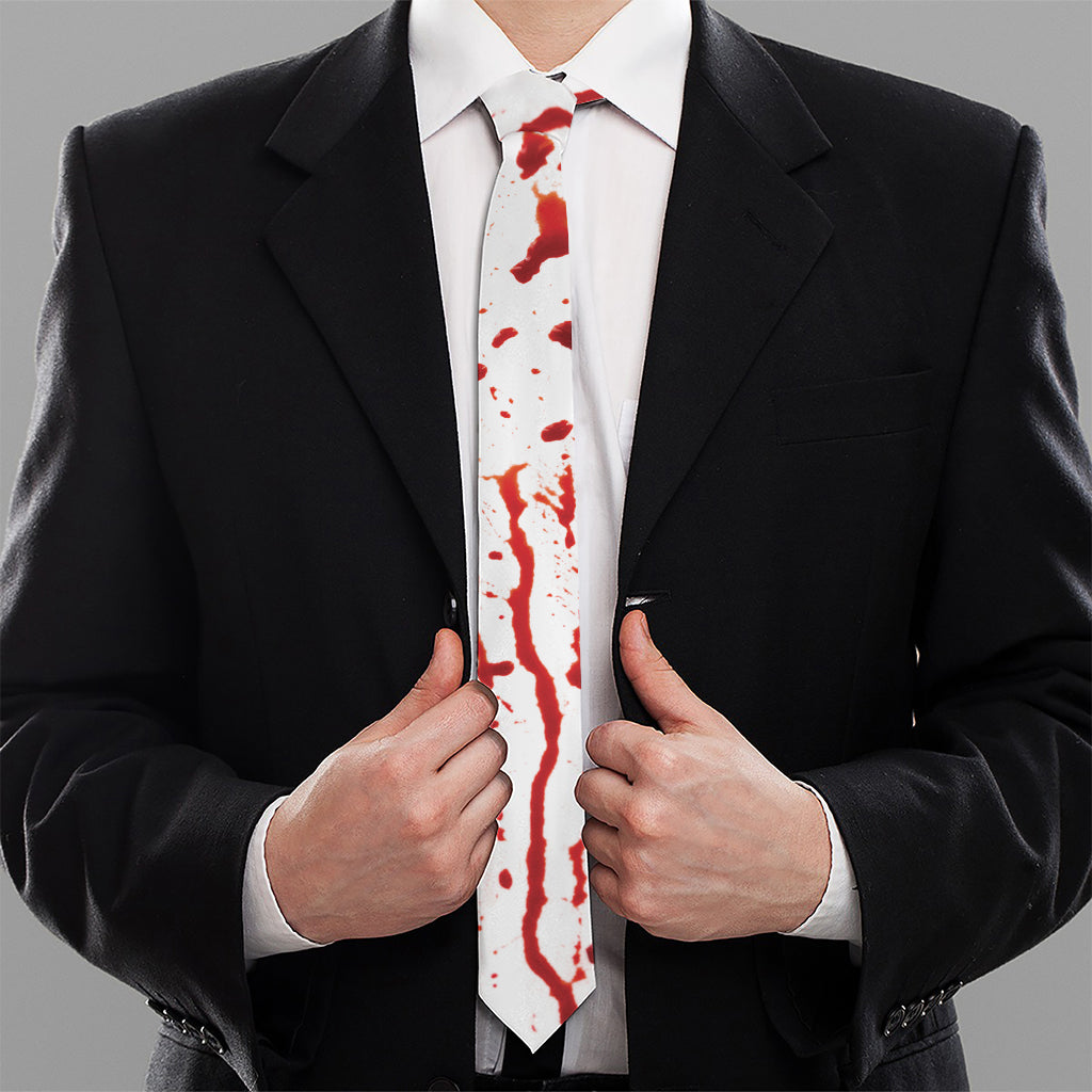 Dripping Blood Print Necktie