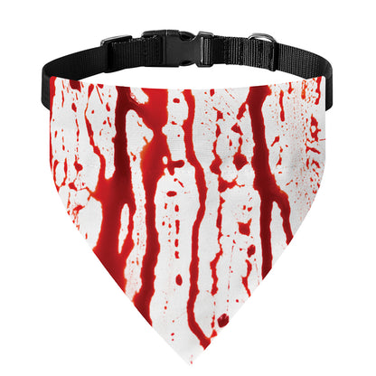 Dripping Blood Print Over The Collar Dog Bandana