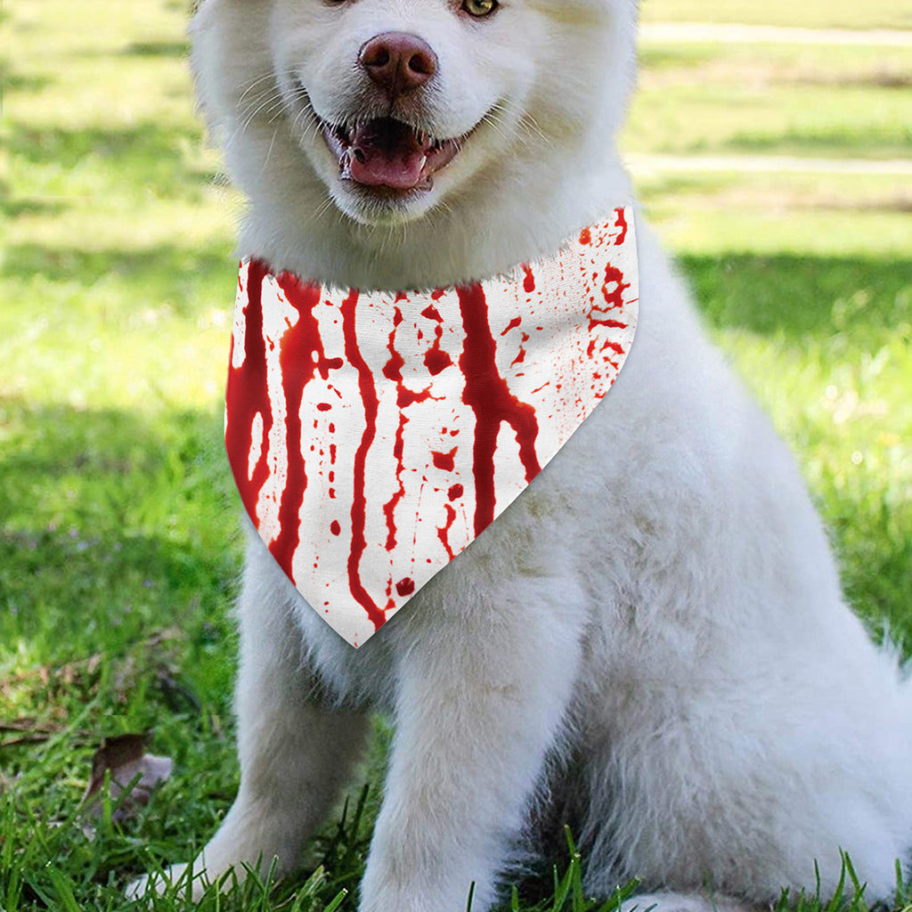 Dripping Blood Print Over The Collar Dog Bandana