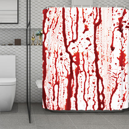 Dripping Blood Print Polyester Shower Curtain