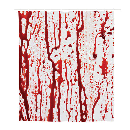 Dripping Blood Print Polyester Shower Curtain