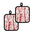 Dripping Blood Print Pot Holders