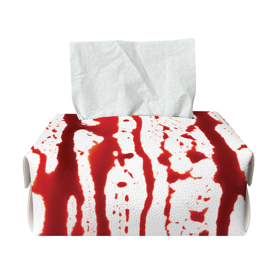Dripping Blood Print Rectangle Tissue Box Cover