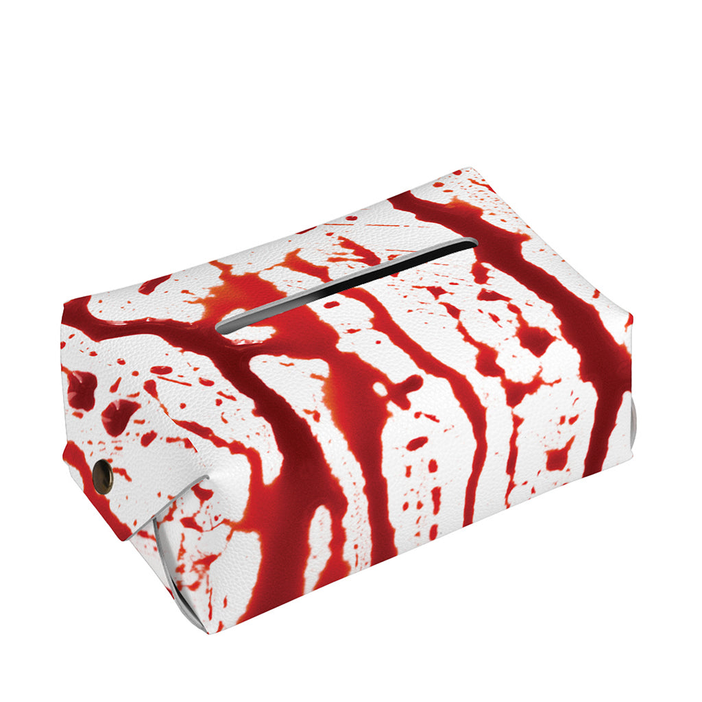 Dripping Blood Print Rectangle Tissue Box Cover
