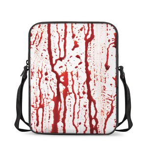 Dripping Blood Print Rectangular Crossbody Bag