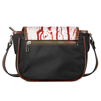 Dripping Blood Print Saddle Bag