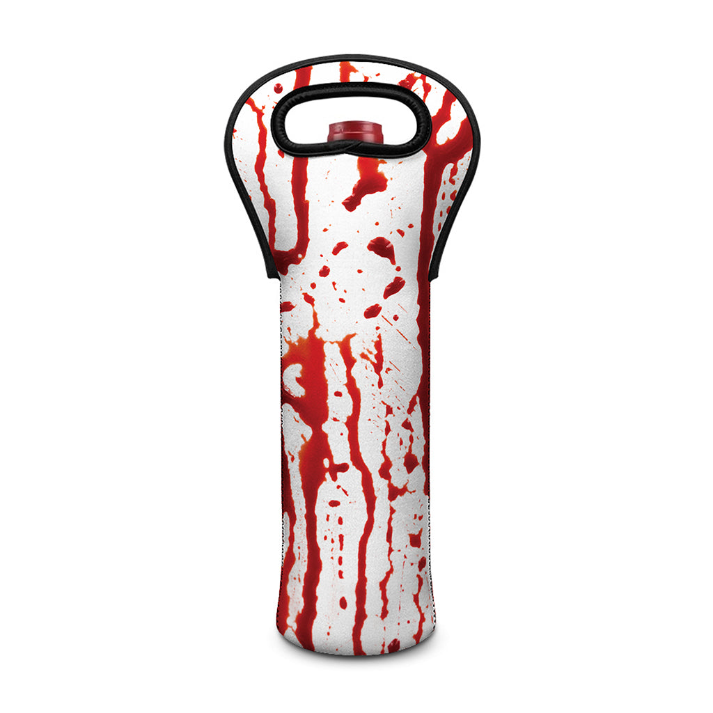Dripping Blood Print Single Neoprene Wine Tote