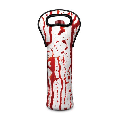 Dripping Blood Print Single Neoprene Wine Tote
