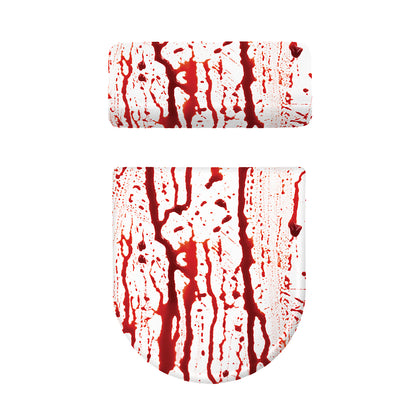 Dripping Blood Print Toilet Lid And Tank Cover Set