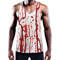 Dripping Blood Print Men's Workout Tank Top