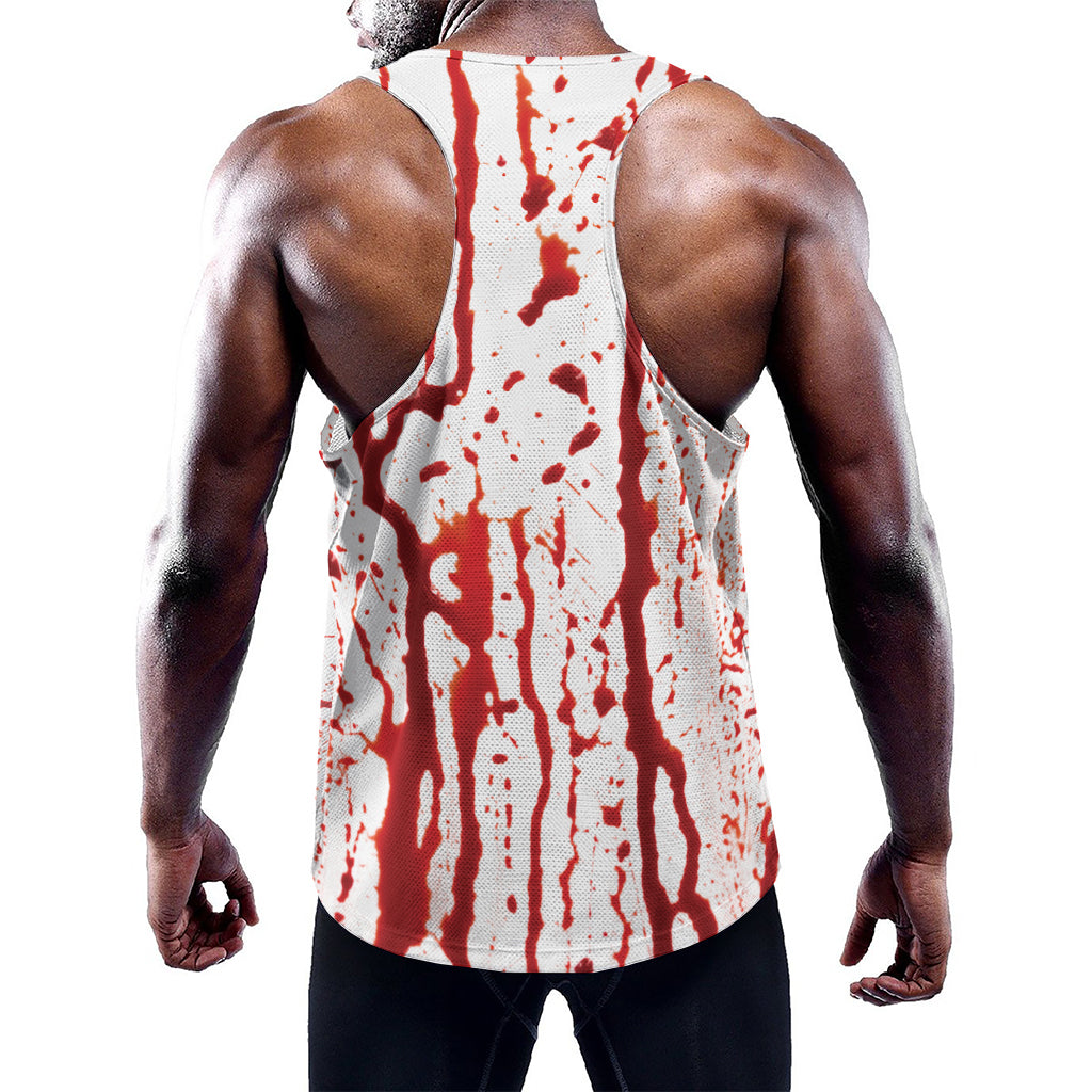 Dripping Blood Print Training Tank Top