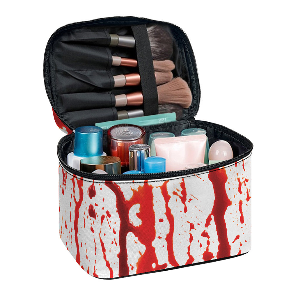 Dripping Blood Print Travel Makeup Bag