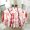 Dripping Blood Print Waterproof Round Tablecloth