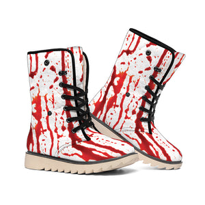 Dripping Blood Print Winter Boots