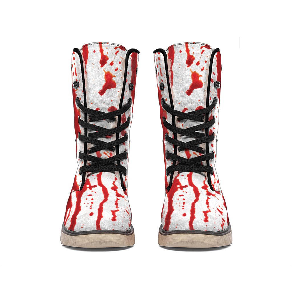 Dripping Blood Print Winter Boots