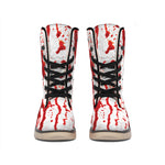 Dripping Blood Print Winter Boots