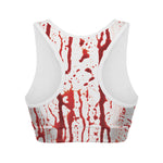 Dripping Blood Print Women's Sports Bra