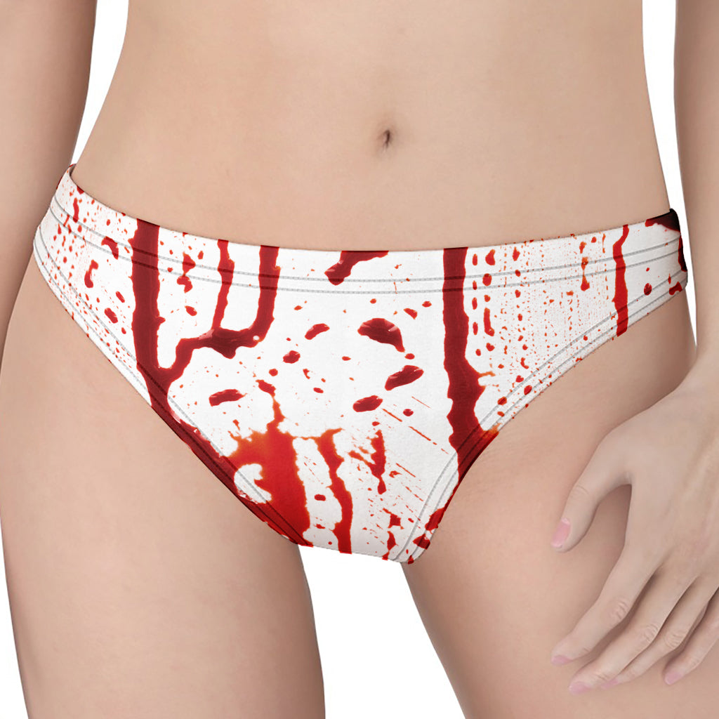 Dripping Blood Print Women's Thong