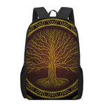 Druidic Yggdrasil Tree Print 17 Inch Backpack