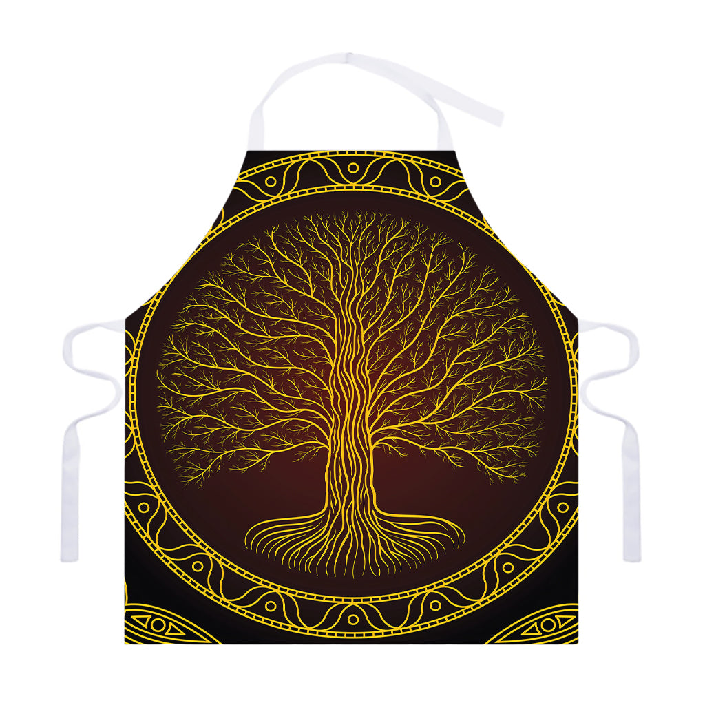Druidic Yggdrasil Tree Print Adjustable Apron