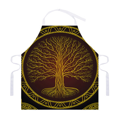 Druidic Yggdrasil Tree Print Adjustable Apron