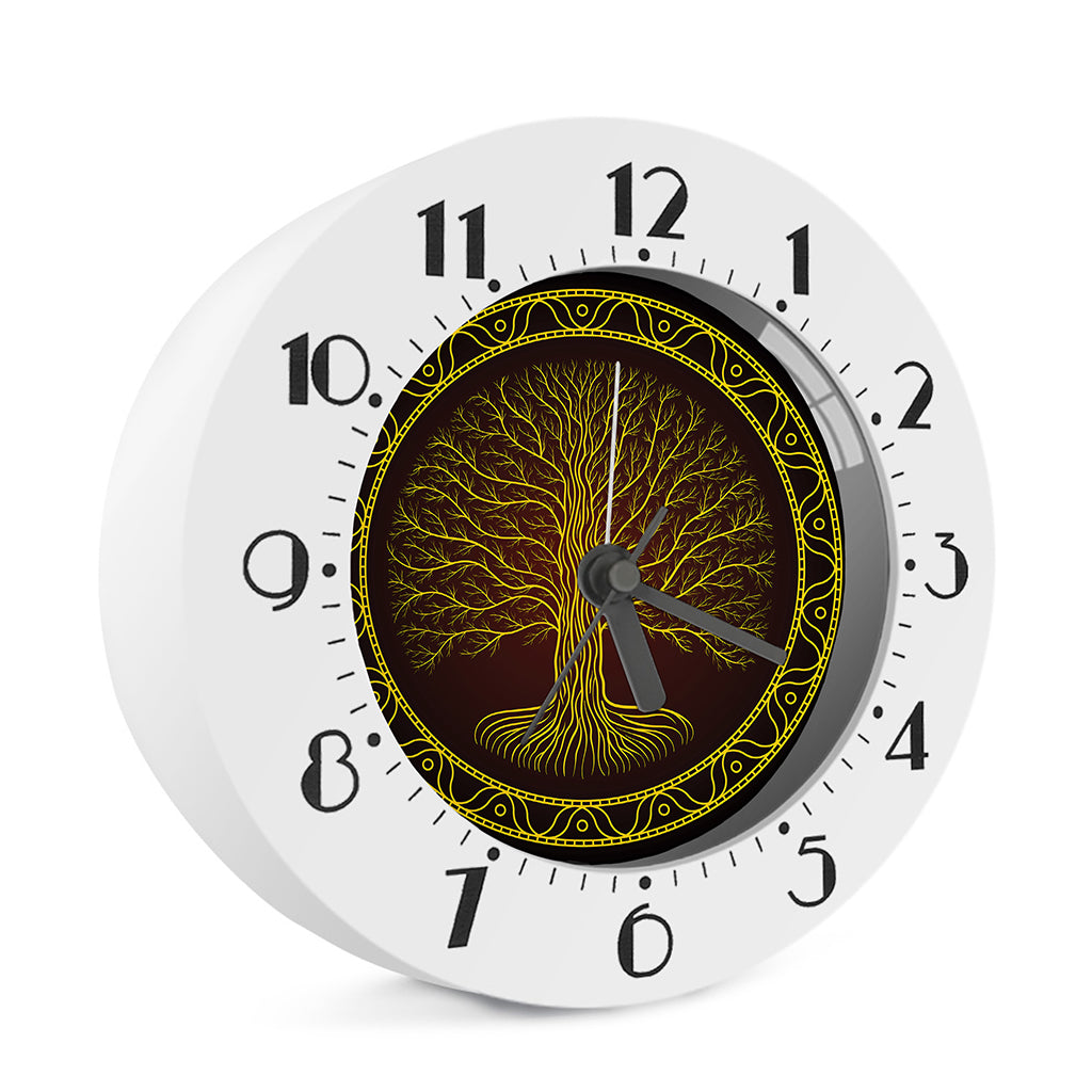 Druidic Yggdrasil Tree Print Alarm Clock