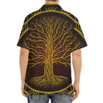 Druidic Yggdrasil Tree Print Aloha Shirt