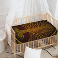 Druidic Yggdrasil Tree Print Baby Crib Sheet