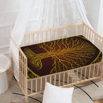 Druidic Yggdrasil Tree Print Baby Crib Sheet