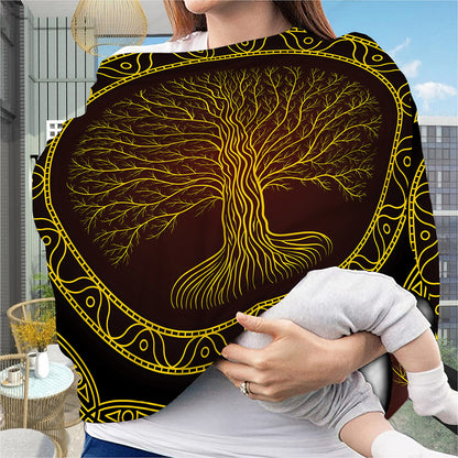 Druidic Yggdrasil Tree Print Baby Seat Cover