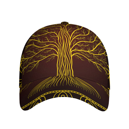 Druidic Yggdrasil Tree Print Baseball Cap