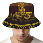 Druidic Yggdrasil Tree Print Bucket Hat